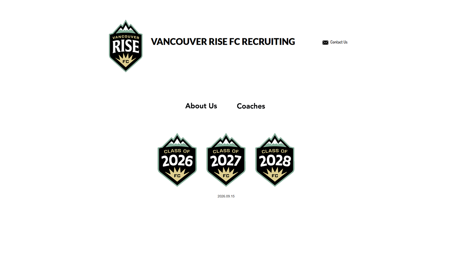 Vancouver Rise FC Recruiting website